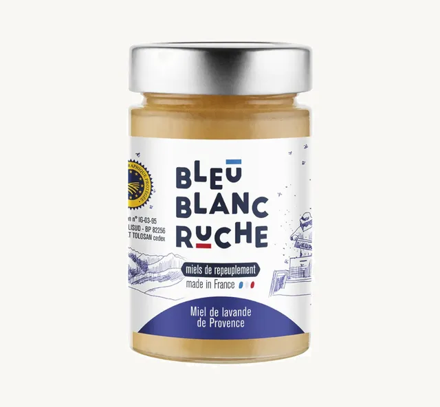 bleu-blanc-ruche-miel-de-lavande-provence-pot-250-g image 1