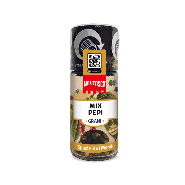 montosco-mix-pepi-grani-macinino-basic-m-lange-de-poivres-en-grains-avec-moulin image 1
