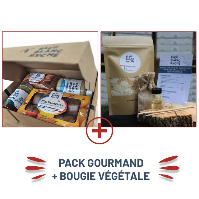 bleu-blanc-ruche-pack-bon-vivant-2-coffrets-gourmand-et-bougie image 1